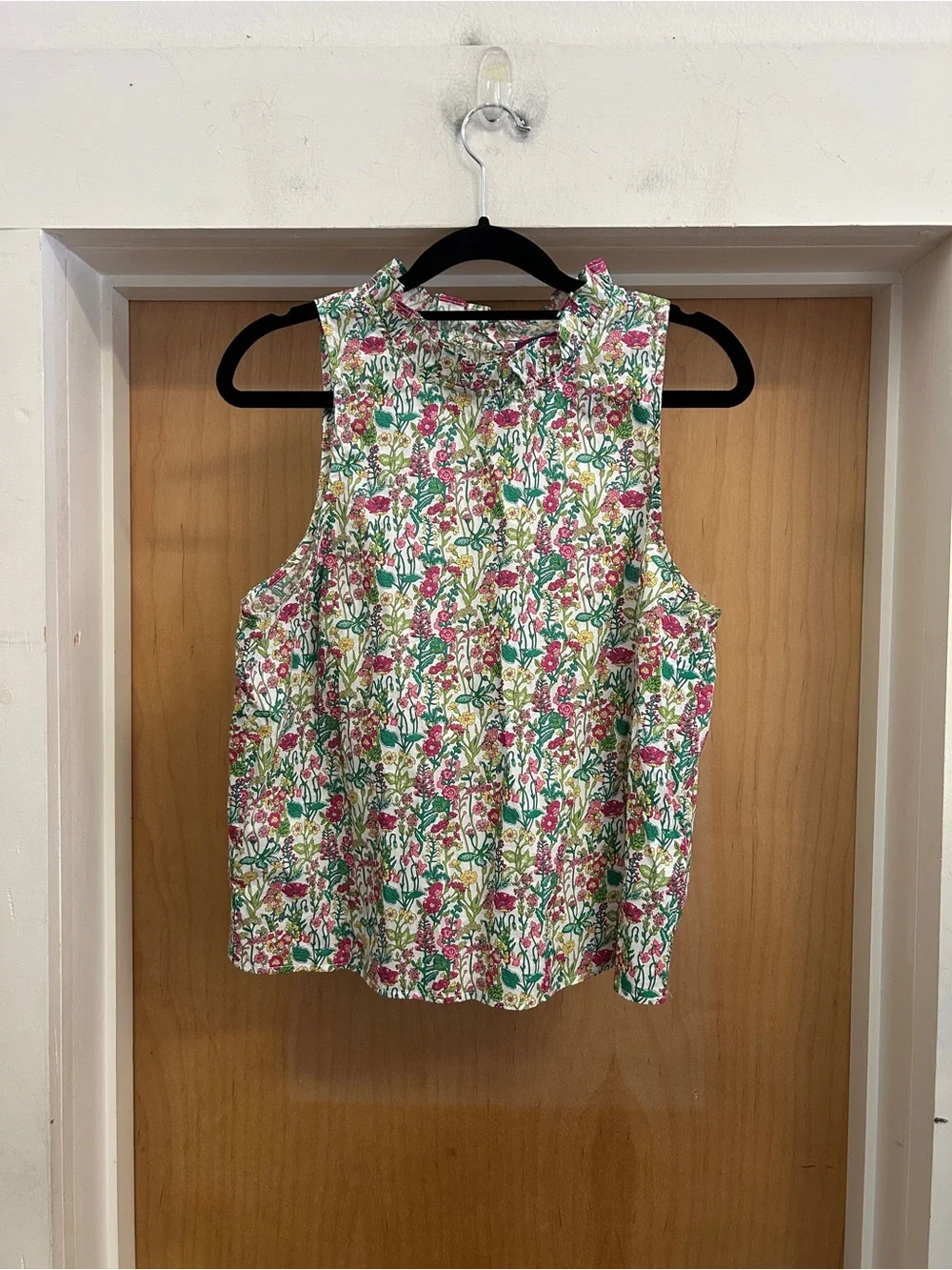 J Crew 100% Cotton Liberty Fabric Floral Sleeveless Top - size S